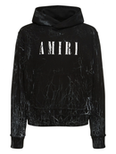 Amiri Cracked Dye Core Logo Black Hoodie