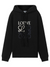 Loewe Anagram Embroidered Logo Hoodie in Black