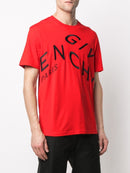 Givenchy Refracted Embroidered Logo Oversized T-Shirt in Red