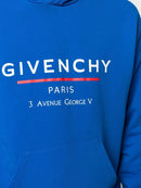 Givenchy Address Printed Hoodie in Blue