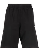 Off-White Diag Helvetica Sweat Shorts in Black