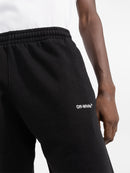 Off-White Diag Helvetica Sweat Shorts in Black