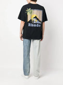 Rhude Moonlight Tropics Logo Print T-Shirt in Black