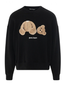 Palm Angels Bear Crew Neck Sweatshirt in Black