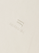 Balenciaga Embroidered Logo Boxy Fit T-Shirt in Chalky White