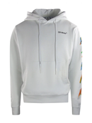 Off-White Colour Scribble Arrows Printed White Hoodie