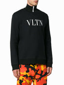 Valentino VLTN Logo Printed Sweatshirt in Black